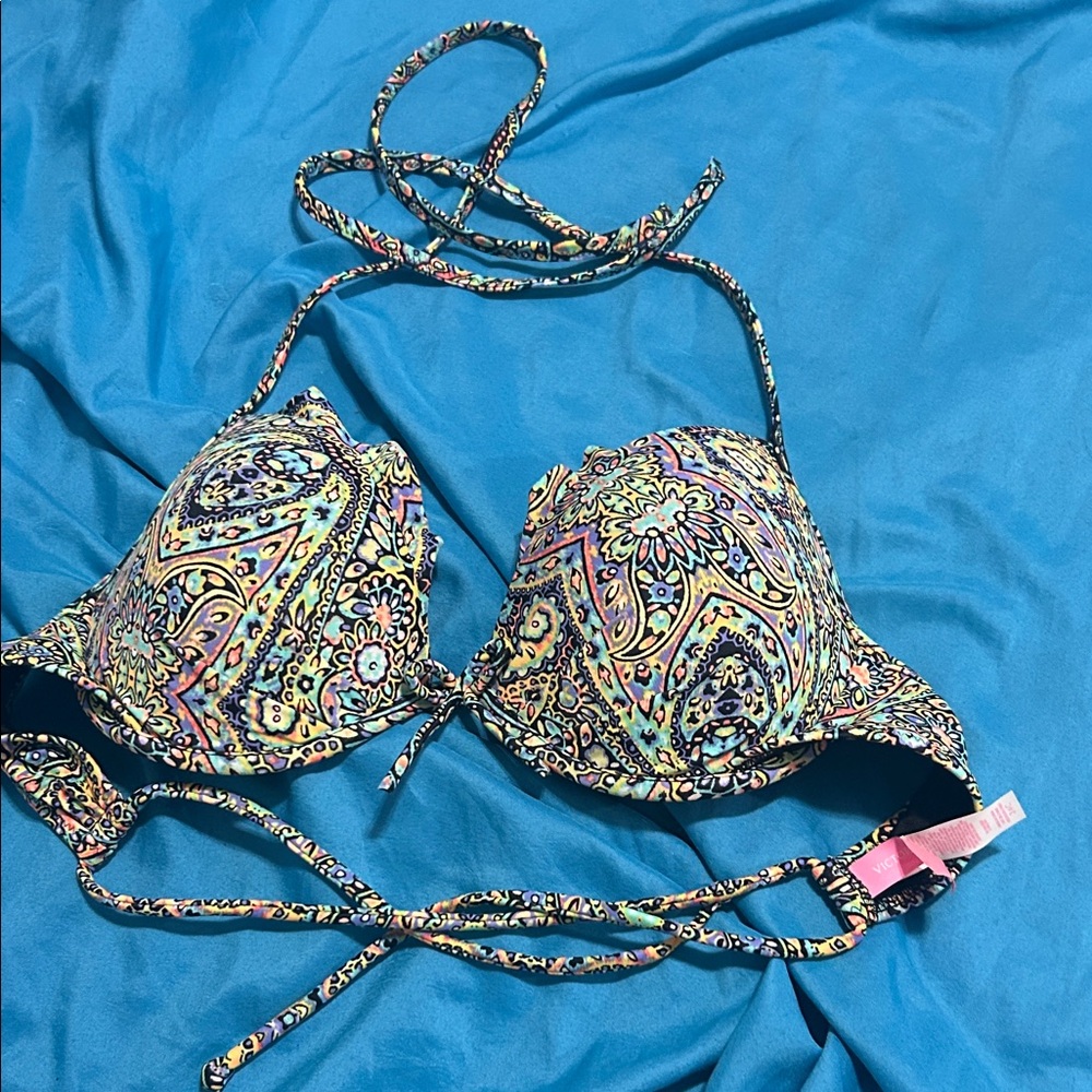 Victoria's Secret Multicolor Paisley Bikini Top